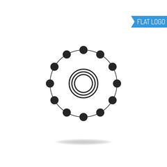 Naklejka premium Business, technical and engineering logo for company. Geometric logotype.