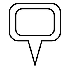 Naklejka premium Vector Single Outline Icon - Map Pointer