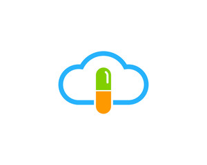 Cloud Medicine Icon Logo Design Element