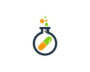 Lab Medicine Icon Logo Design Element