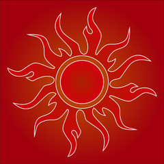 Round and tribal ornament for design