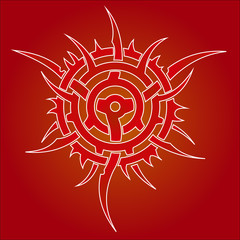 Round and tribal ornament for design