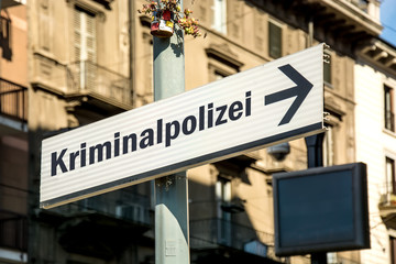 Obraz premium Schild 219 - Kriminalpolizei