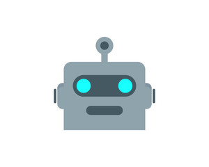 Robot Head Icon Logo Design Element