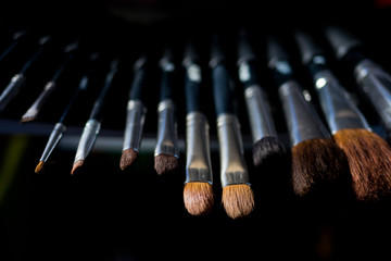 makeup brushes Eyebrows  background / paintbrush beauty accessory
