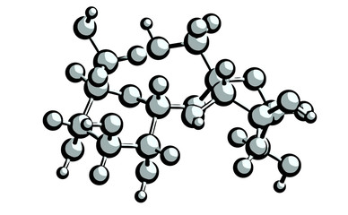 Molecular structure of sucrose (table sugar), 3D rendering