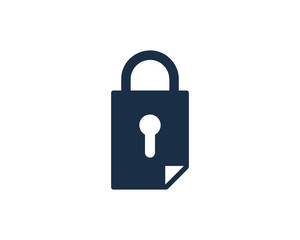 File Lock Icon Logo Design Element