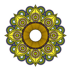 Beautiful mandala desing flower design indian vector icon