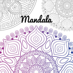 Beautiful mandala desing flower design indian vector icon