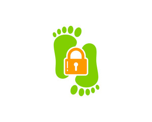 Foot Lock Icon Logo Design Element