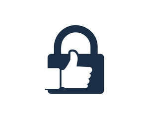 Top Lock Icon Logo Design Element