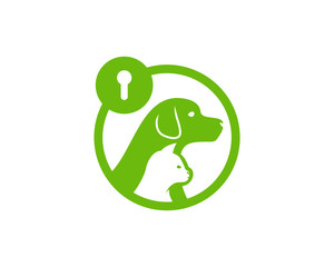 Lock Pet Icon Logo Design Element