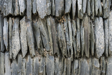 Slate Wall of Vertical Stones