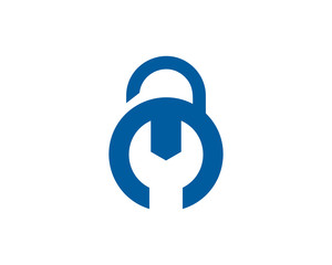 Lock Repair Icon Logo Design Element