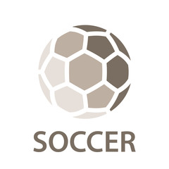 soccer ball brown icon symbol vector