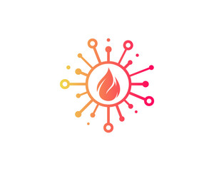 Share Fire Icon Logo Design Element