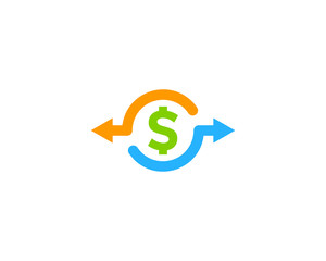 Dollar Share Icon Logo Design Element