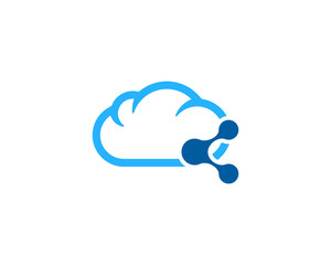 Cloud Share Icon Logo Design Element