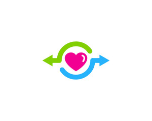 Love Share Icon Logo Design Element