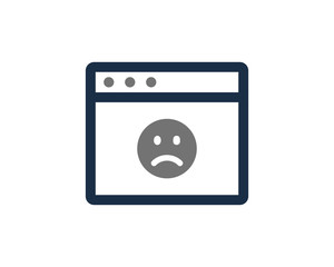 Web Sad Social Media Icon Logo Design Element