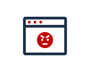 Web Angry Social Media Icon Logo Design Element