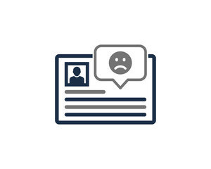 Sad Status Social Network Icon Logo Design Element