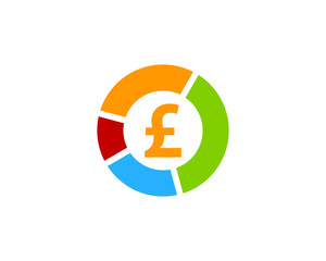 Poundsterling Chart Stock Market Business Icon Logo Design Element