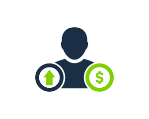 People Dollar Stock Market Business Icon Logo Design Element