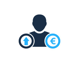 People Euro Stock Market Business Icon Logo Design Element