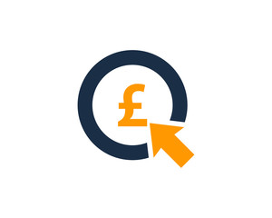 Poundsterling Stock Market Business Icon Logo Design Element