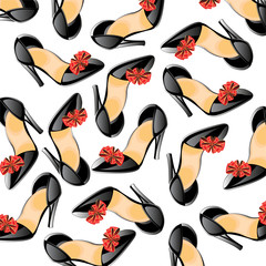 Background from feminine loafer