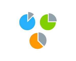 Pie Chart Stock Market Business Icon Logo Design Element