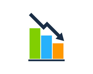 Loss Stock Market Business Icon Logo Design Element