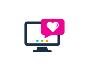 Web Love Testimonial Icon Logo Design Element