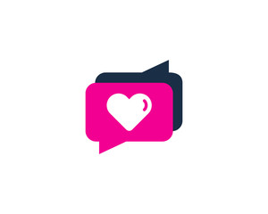 Love Testimonial Icon Logo Design Element