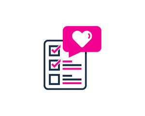 Survey Love Testimonial Icon Logo Design Element