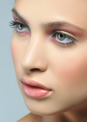 Fototapeta premium beautiful woman portrait with fashion makeup
