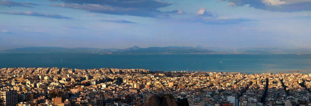 Panorama Of Piraeus And Saronic Gulf