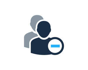 Remove Multi User Icon Logo Design Element