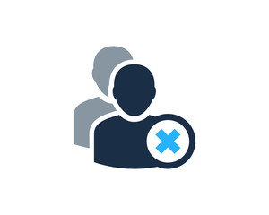 Delete Multi User Icon Logo Design Element