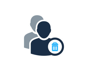 Trash Multi User Icon Logo Design Element