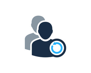 Restart Multi User Icon Logo Design Element