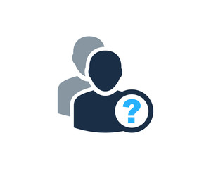 Question Multi User Icon Logo Design Element
