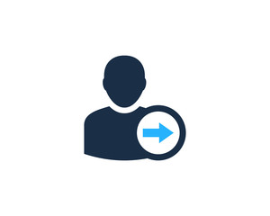 Obraz premium Next User Icon Logo Design Element