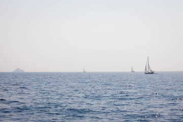 Sailing yachts in the Adriatic sea Croatia