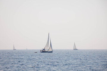 Sailing yachts in the Adriatic sea Croatia