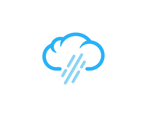 Rain Weather And Season Icon Logo Design Element
