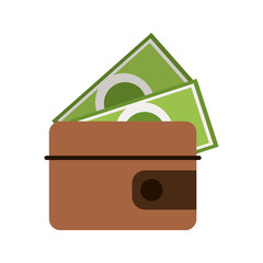 wallet with money icon image