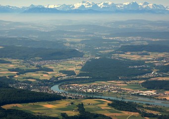 survol aérien ...haut - rhin...frontière suisse  allemagne