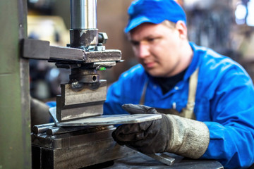 Worker in metal industry